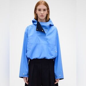 NWT Gap x Victoria Beckham Blue Hooded Anorak Jacket Size L